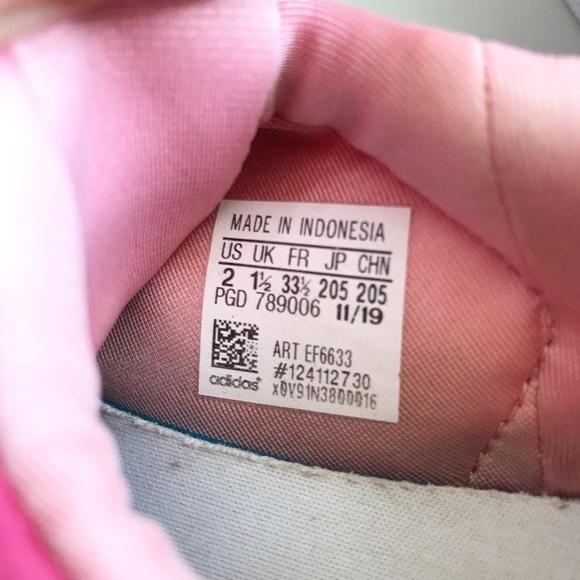 Adidas superstar pink 360 slip on sneakers GUC - crease toe cap size 2 youth - Picture 7 of 9